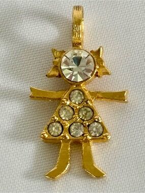 Birthstone Brats  KIS Charm Girl April Stone EUC